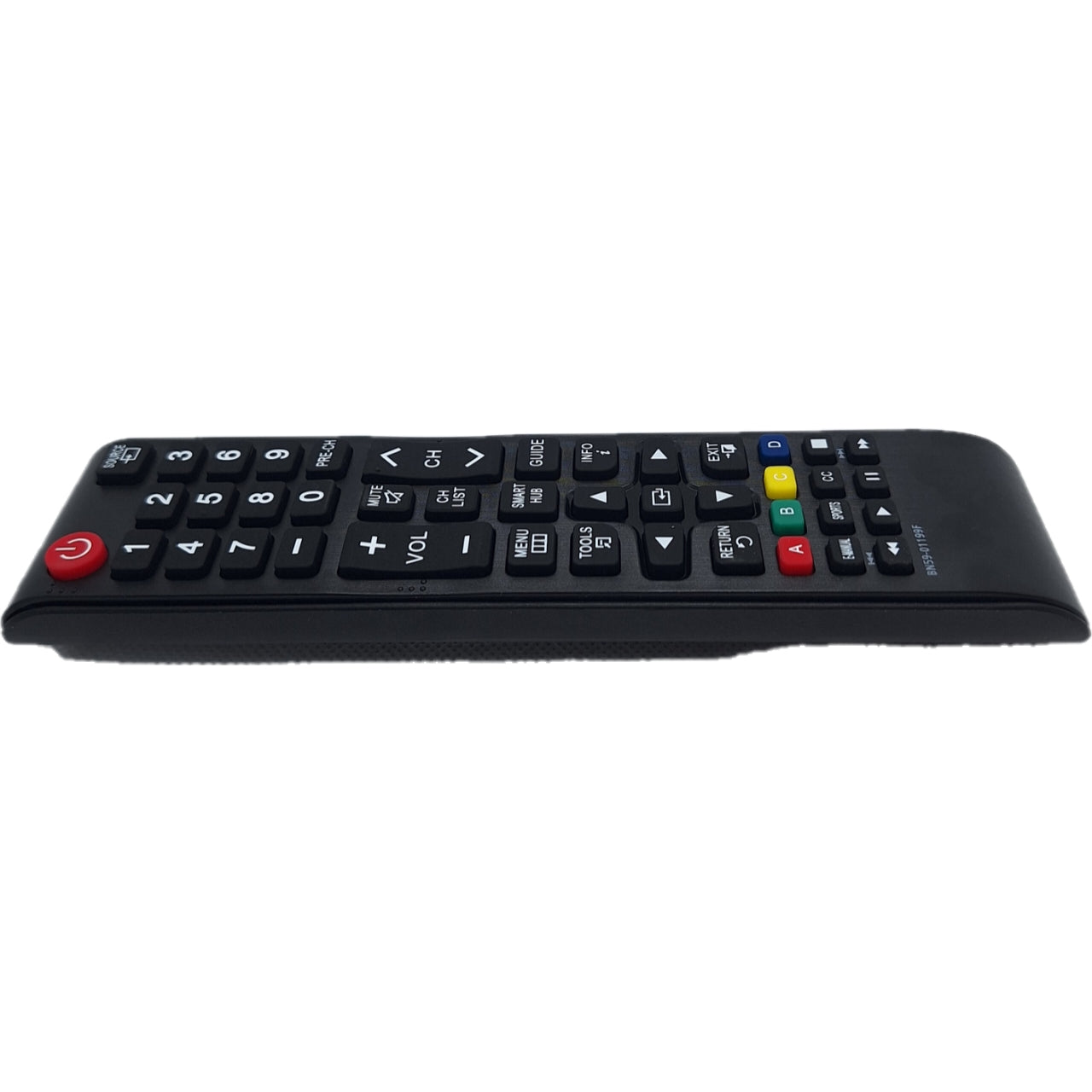 Vista lateral de control Samsung Smart TV.
