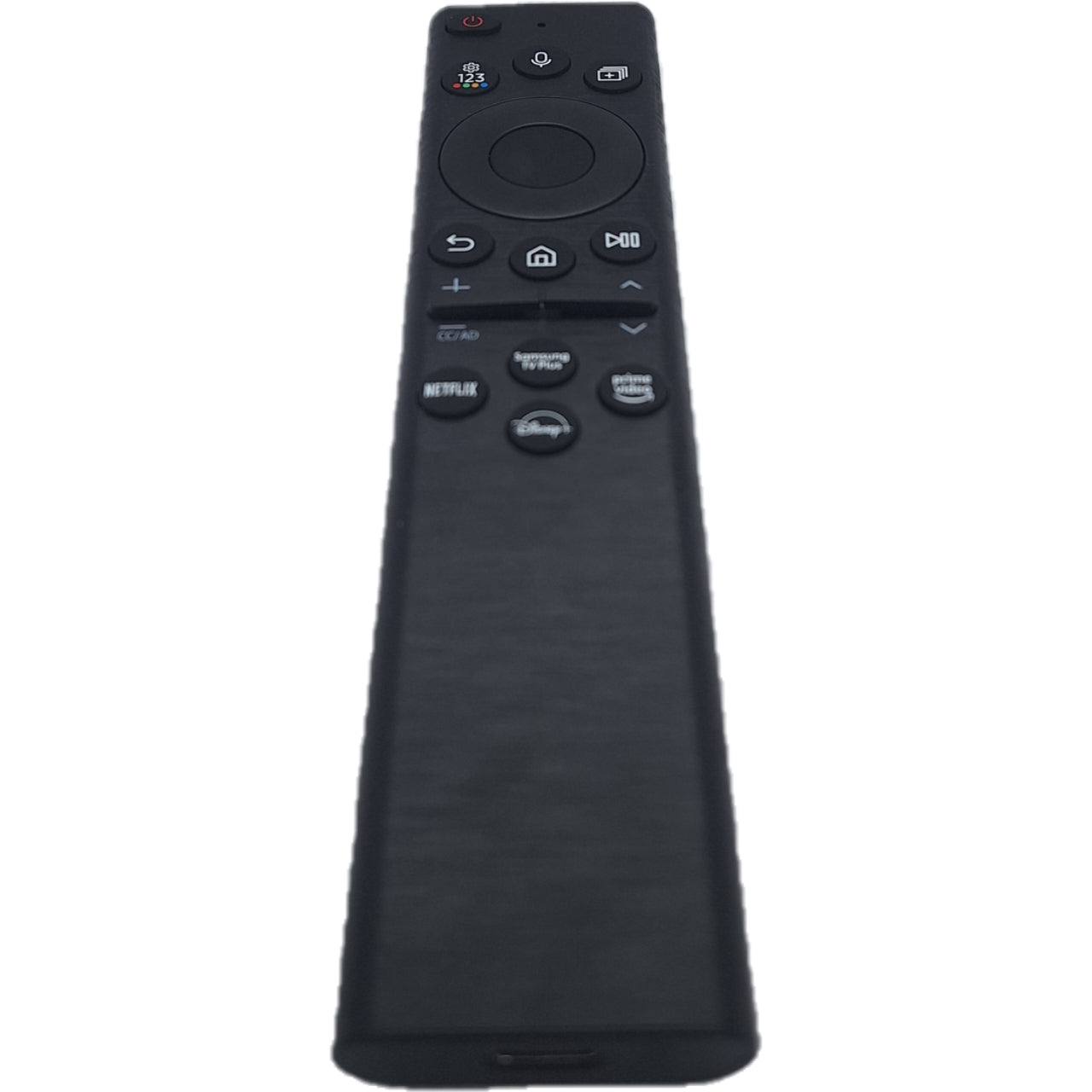 Vista inferior de mando Samsung modelo BN59-01385A para Smart TV.