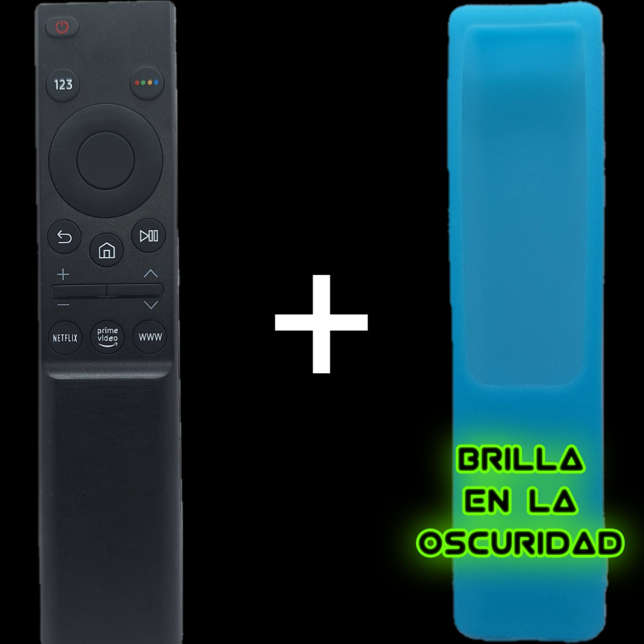 Mando BN59-01358B compatible con Samsung Smart TV | Control remoto con acceso directo a Netflix, Prime Video y buscador web