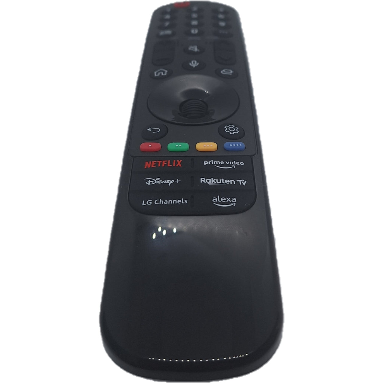 Vista inferior de mando Magic Control para televisores LG del año 2024.