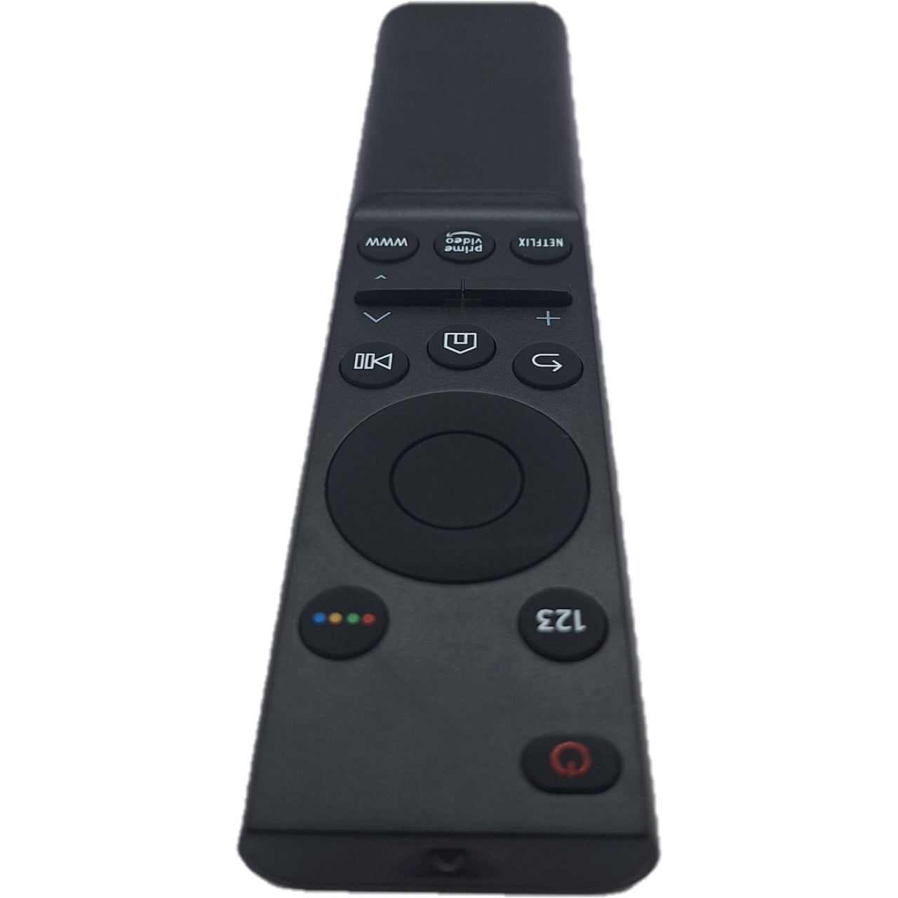 Control remoto BN59-01358B compatible con televisores Samsung visto desde el ángulo superior