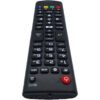 Vista superior del control remoto LG AKB74915324, funcional con Smart TV y televisores tradicionales.
