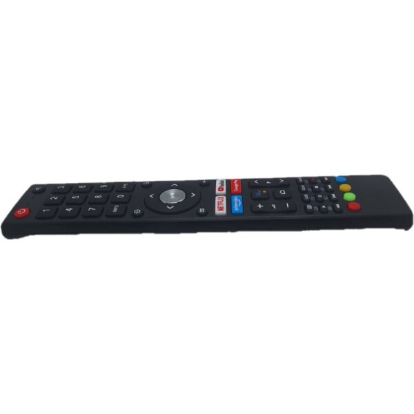 Control remoto con accesos directos a Netflix, YouTube, Prime Video y Google Play para Chiq.
