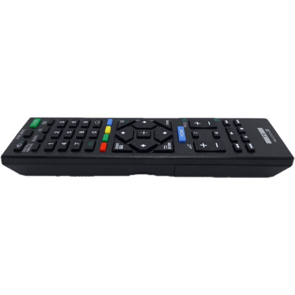 Vista lateral del mando a distancia Sony RM-ED054 de Octopus Control. Control remoto ideal para televisores Sony de todo tipo. Funcionalidad rápida y precisa, adecuado tanto para televisores Smart TV como convencionales, sin necesidad de configuraciones adicionales.
