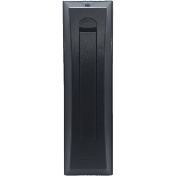 Mando a distancia Toshiba CT-90326 visto desde la parte trasera. Control remoto compatible para televisores Toshiba, fácil de usar y listo para funcionar tras insertar baterías.